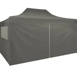 foldbart telt pop-up med 4 sidevægge 3 x 4,5 m antracitgrå - Festtelte & havepavilloner Telte & Lysthuse