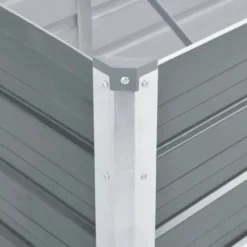 Best forhøjet plantekasse 240x80x45 cm galvaniseret stål grå - Plantekrukker Krukker & Plantebeholdere