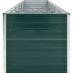 vidaXL Krukker & Plantebeholdere^forhøjet plantekasse 480x80x77 cm galvaniseret stål grøn - Plantekrukker