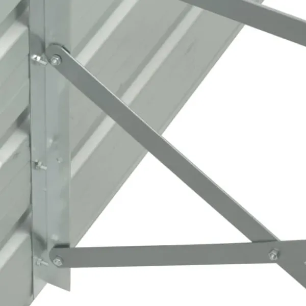vidaXL Krukker & Plantebeholdere^forhøjet plantekasse 480x80x77 cm galvaniseret stål grøn - Plantekrukker