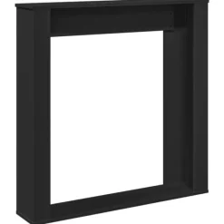 vidaXL Pejse^forsats til pejs 100x20x100 cm konstrueret træ sort