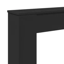 vidaXL Pejse^forsats til pejs 100x20x100 cm konstrueret træ sort