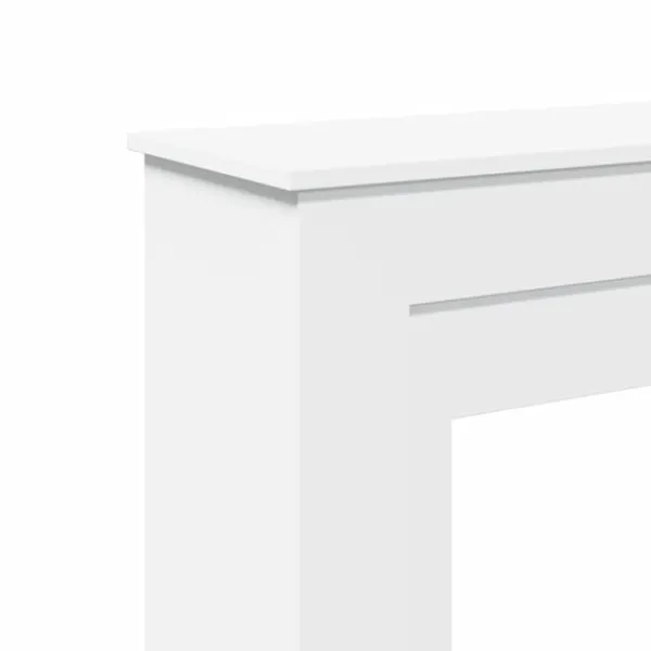 vidaXL Pejse^forsats til pejs 90x30x90 cm konstrueret træ hvid