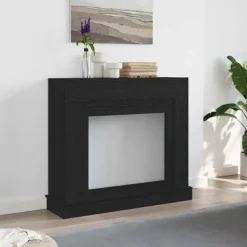 vidaXL Pejse^forsats til pejs 100x30x87,5 cm konstrueret træ sort-eg