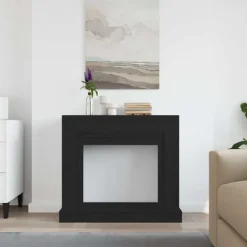 vidaXL Pejse^forsats til pejs 100x30x87,5 cm konstrueret træ sort-eg