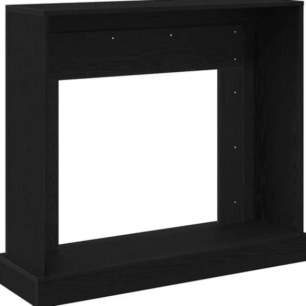 vidaXL Pejse^forsats til pejs 100x30x87,5 cm konstrueret træ sort-eg