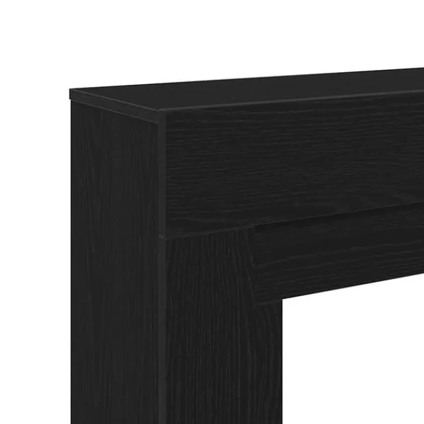 vidaXL Pejse^forsats til pejs 100x30x87,5 cm konstrueret træ sort-eg