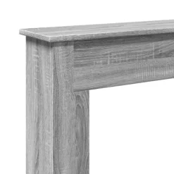 Best forsats til pejs 75x20x87,5 cm konstrueret træ grå sonoma-eg Pejse