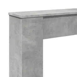 vidaXL Pejse^forsats til pejs 100x20x100 cm konstrueret træ betongrå