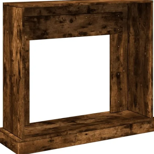 New forsats til pejs 100x30x87,5 cm konstrueret træ røget eg Pejse
