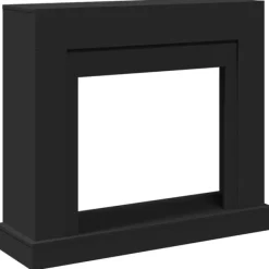 Best forsats til pejs 100x30x87,5 cm konstrueret træ sort Pejse