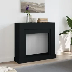 Best forsats til pejs 100x30x87,5 cm konstrueret træ sort Pejse