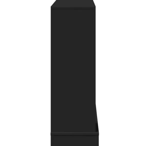Best forsats til pejs 100x30x87,5 cm konstrueret træ sort Pejse