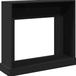 Best forsats til pejs 100x30x87,5 cm konstrueret træ sort Pejse