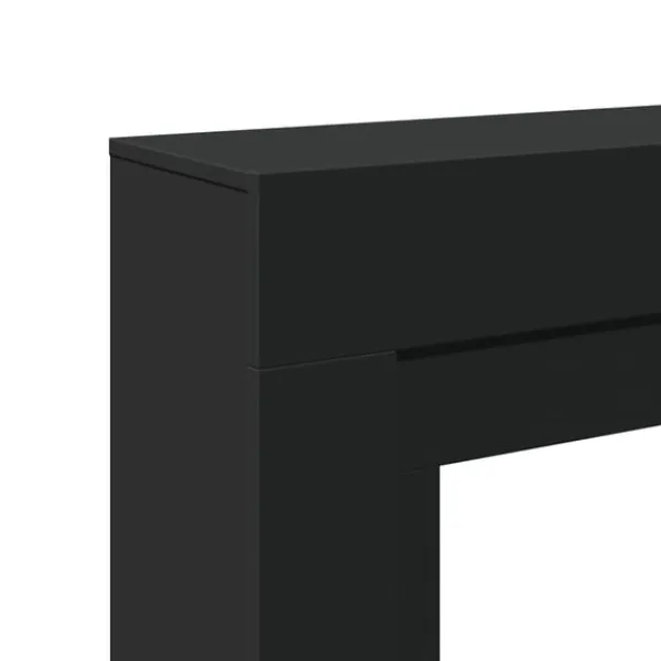 Best forsats til pejs 100x30x87,5 cm konstrueret træ sort Pejse