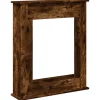 vidaXL Pejse^forsats til pejs 75x20x87,5 cm konstrueret træ røget eg