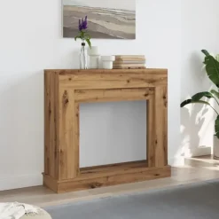 vidaXL Pejse^forsats til pejs 100x30x87,5 cm konstrueret træ kunsteg