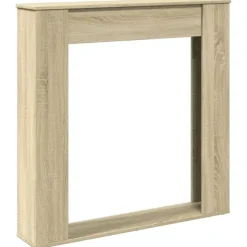Clearance forsats til pejs 100x20x100 cm konstrueret træ sonoma-eg Pejse