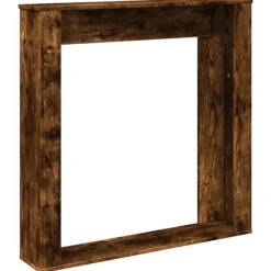 Best forsats til pejs 100x20x100 cm konstrueret træ røget eg Pejse