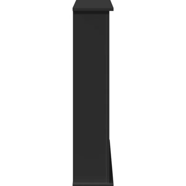 forsats til pejs 75x20x87,5 cm konstrueret træ sort Pejse