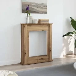 vidaXL Pejse^forsats til pejs 75x20x87,5 cm konstrueret træ kunsteg