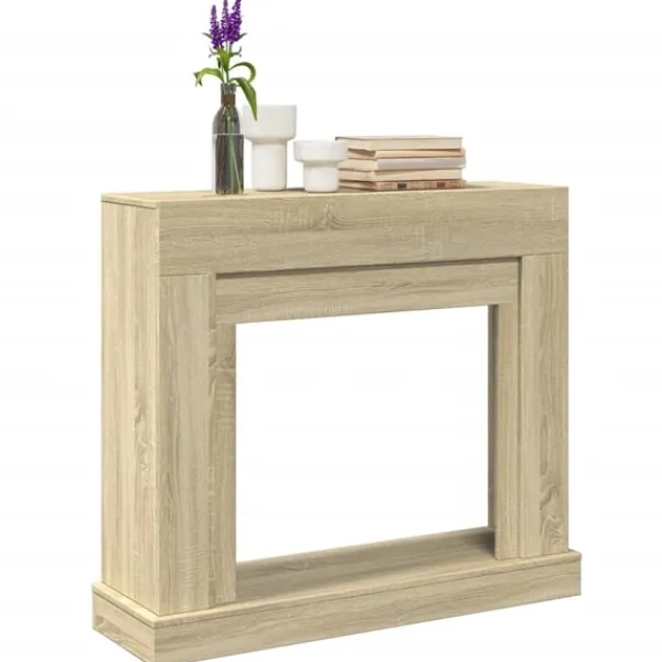 Outlet forsats til pejs 100x30x87,5 cm konstrueret træ sonoma-eg Pejse