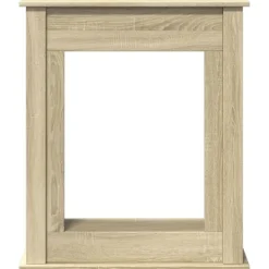 vidaXL Pejse^forsats til pejs 75x20x87,5 cm konstrueret træ sonoma-eg