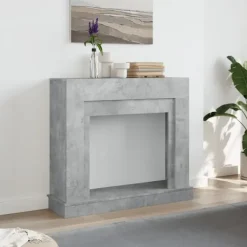 vidaXL Pejse^forsats til pejs 100x30x87,5 cm konstrueret træ betongrå