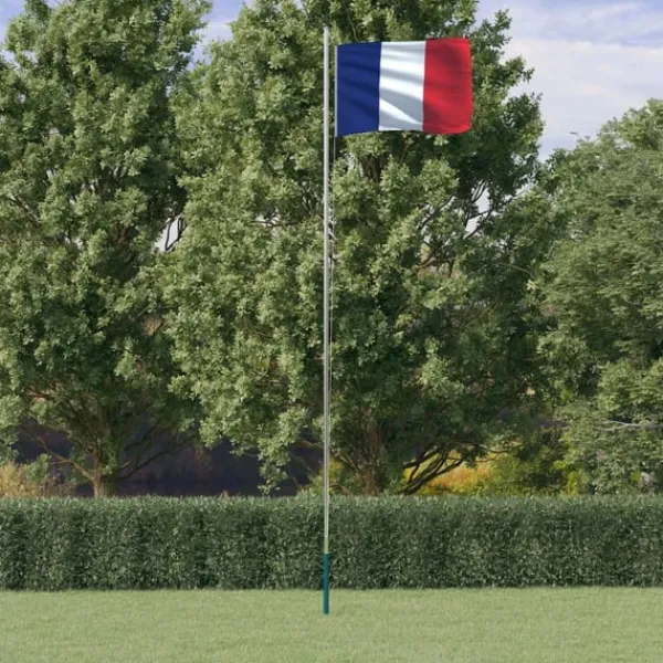 Sale Frankrig flag og flagstang 6,23 m aluminium Flag & Vindposer