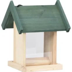 Clearance fuglefoderautomater 4 stk. fyrretræ - Foderautomater til fugle Til Fugle & Småvildt
