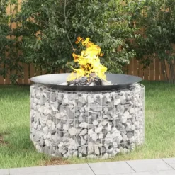 vidaXL Pejse^gabion-bålkurv Ø 100 cm galvaniseret jern - Ildsteder