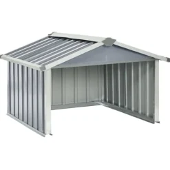 vidaXL Skure, Garager & Carports^garage til robotplæneklipper 92x97x63 cm galvaniseret stål grå - Skure & Redskabsskure