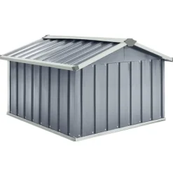 vidaXL Skure, Garager & Carports^garage til robotplæneklipper 92x97x63 cm galvaniseret stål grå - Skure & Redskabsskure