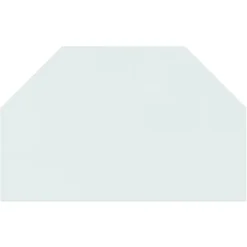 vidaXL Tilbehør Til Brændeovne & Pejse^glasplade til pejs 80x50 cm sekskantet - Glas