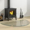 vidaXL Tilbehør Til Brændeovne & Pejse^glasplade til pejs 1000x600 mm halvrund - Glas