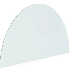 vidaXL Tilbehør Til Brændeovne & Pejse^glasplade til pejs 1000x600 mm halvrund - Glas