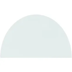 vidaXL Tilbehør Til Brændeovne & Pejse^glasplade til pejs 1000x600 mm halvrund - Glas