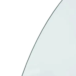 vidaXL Tilbehør Til Brændeovne & Pejse^glasplade til pejs 1000x600 mm halvrund - Glas