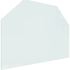 Online glasplade til pejs 80x60 cm sekskantet - Glas Tilbehør Til Brændeovne & Pejse