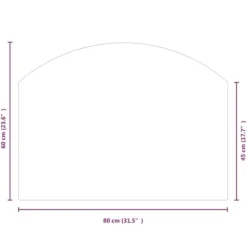 vidaXL Tilbehør Til Brændeovne & Pejse^glasplade til pejs 80x60 cm - Glas