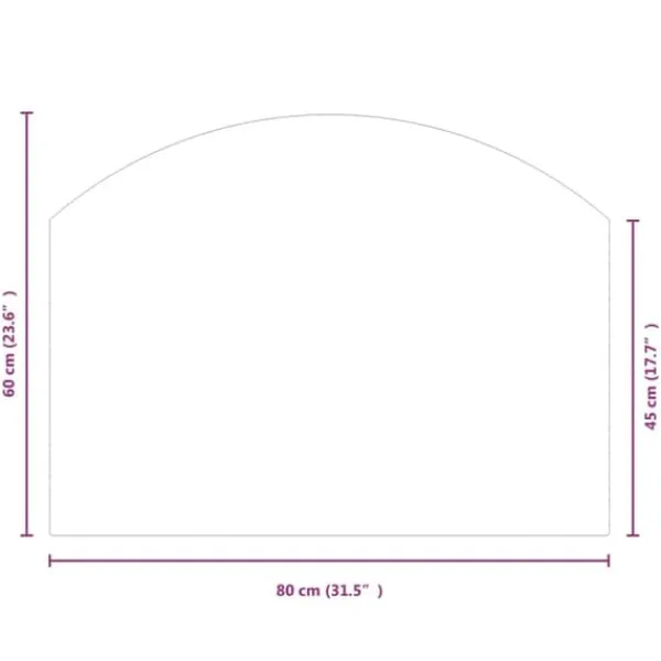 vidaXL Tilbehør Til Brændeovne & Pejse^glasplade til pejs 80x60 cm - Glas