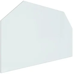 New glasplade til pejs 100x60 cm sekskantet - Glas Tilbehør Til Brændeovne & Pejse