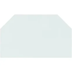 New glasplade til pejs 100x60 cm sekskantet - Glas Tilbehør Til Brændeovne & Pejse
