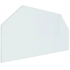 vidaXL Tilbehør Til Brændeovne & Pejse^glasplade til pejs 100x50 cm sekskantet - Glas