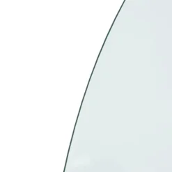 vidaXL Tilbehør Til Brændeovne & Pejse^glasplade til pejs 800x600 mm halvrund - Glas
