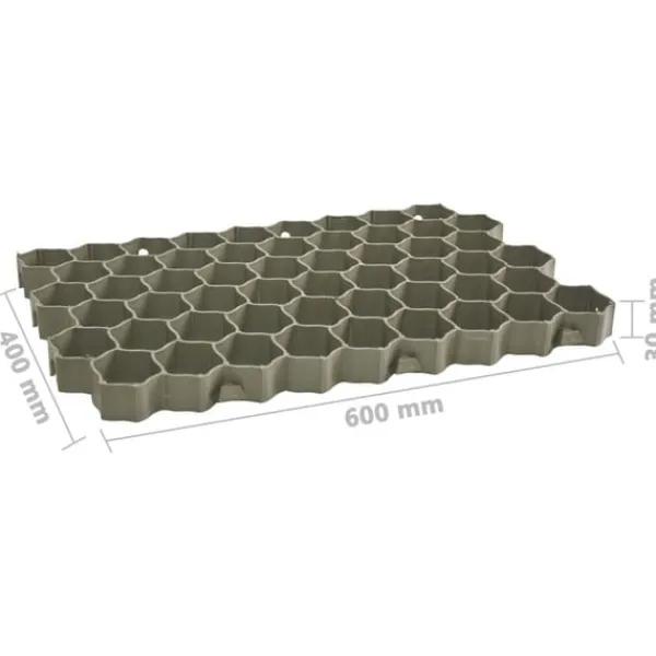 vidaXL Havedekorationer^græsgitter 16 stk. 60x40x3 cm plastik grøn