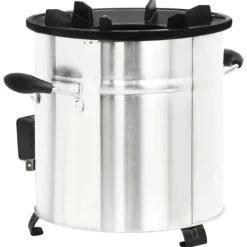 vidaXL Pejse^grydekomfur m. USB-ventilator 35,5x26x28 cm rustfrit stål sølv - Ildsteder