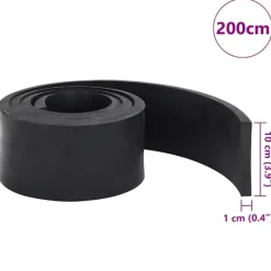 Sale gummikant til sneplov 200x10x1 cm sort Havemaskiner