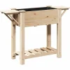 Sale Have Blomsterkrukke Beige 111 x 37 x 76.5 cm Massivt fyrretræ Plantningsbænke