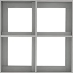 vidaXL Plantningsbænke^Have Blomsterkrukke Sølv 80 x 80 x 48 cm Rustfrit stål